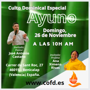 CULTO ESPECIAL AYUNO 26 11 2023