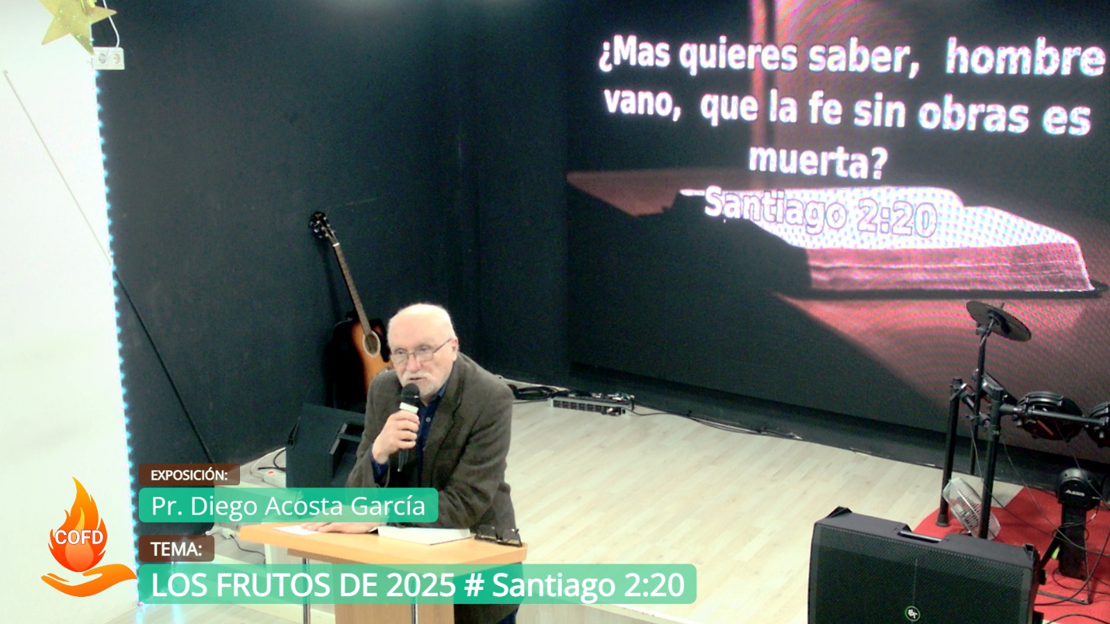 Grabación del Culto # LOS FRUTOS DE 2025 # Santiago 2:20 # Pr. Diego Acosta García # 05/01/2025